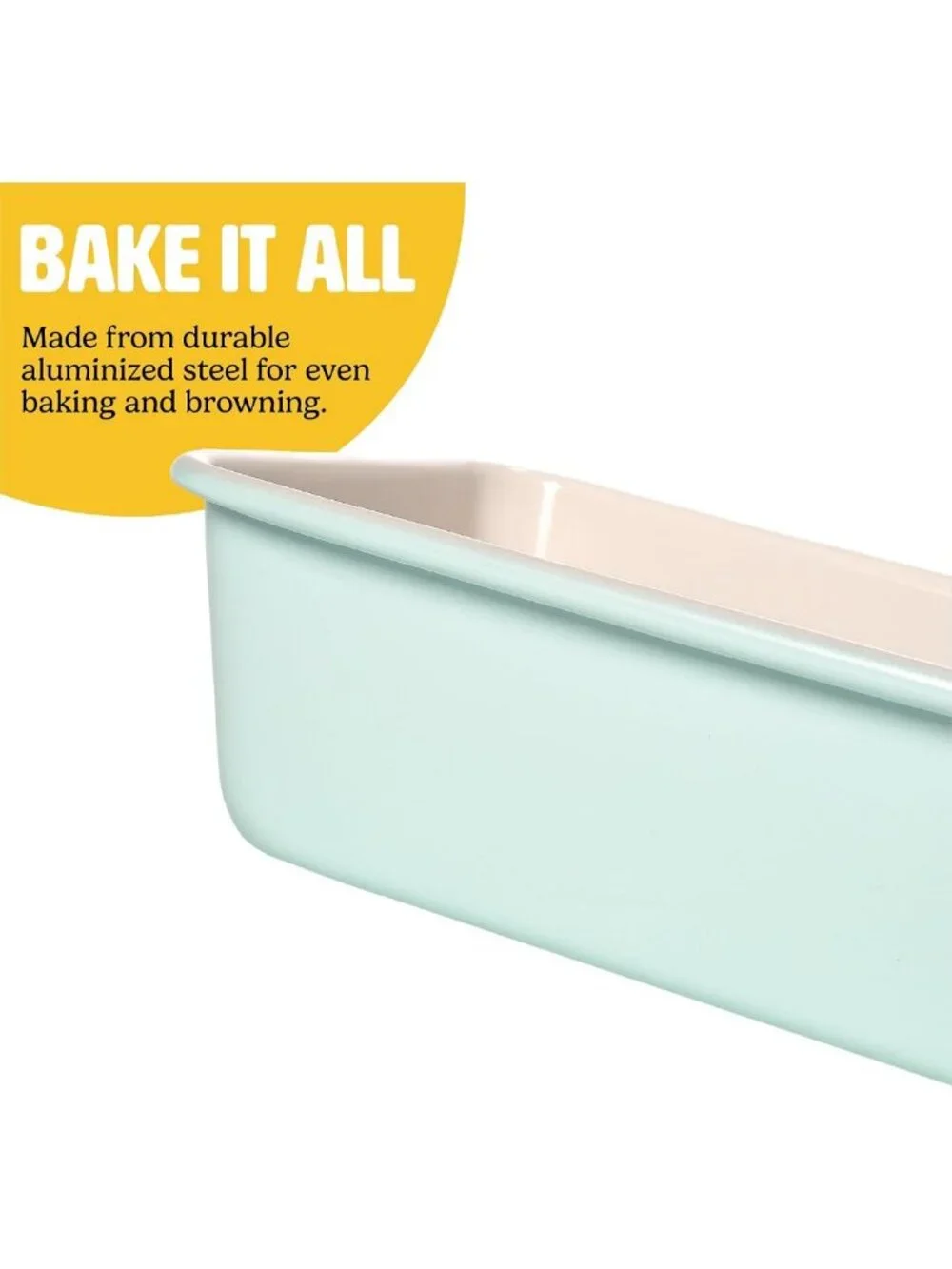 Durable Nonstick Ceramic Loaf Pan Set - 2-Pack 9x5 Inch, Oven & Dishwasher Safe